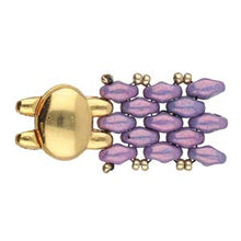 Load image into Gallery viewer, Superduo Magnetic Clasp &#39;Kypri&#39; 24K Gold Plated Qty: 1
