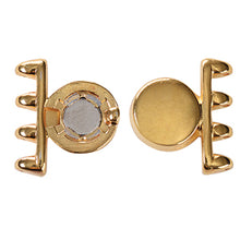Load image into Gallery viewer, Superduo Magnetic Clasp &#39;Ateni IV&#39; 24K Gold Plated Qty: 1
