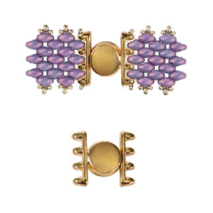 Superduo Magnetic Clasp 'Ateni IV' 24K Gold Plated Qty: 1