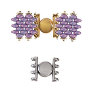 Superduo Magnetic Clasp 'Ateni IV' Antique Silver Plated Qty: 1