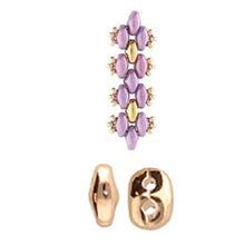 Load image into Gallery viewer, Superduo Bead Substitute 'Melakonas' Rose Gold Plated Qty: 1
