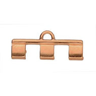 Tila Bead Ending 'Piperi III' Rose Gold Plated Qty: 1