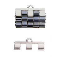 Tila Bead Ending 'Piperi III' Antique Silver Plated Qty: 1