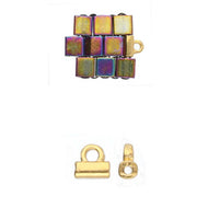 Tila Bead Ending 'Soros' 24K Gold Plated Qty: 1