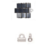 Tila Bead Ending 'Soros' Antique Silver Plated Qty: 1