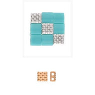 Tila Bead Substitute 'Parasporos' Rose Gold Plated Qty: 1