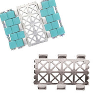 Tila Connector 'Faragas' Antique Silver Plated Qty: 1