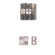 Tila Bead Substitute 'Voutakos' Antique Silver Plated Qty: 1