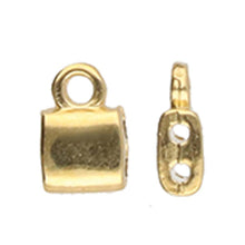 Load image into Gallery viewer, Tila Bead Ending &#39;Piperi&#39; 24K Gold Plated Qty: 1
