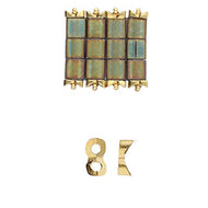 Tila Side Bead 'Tourkou' 24K Gold Plated Qty: 1
