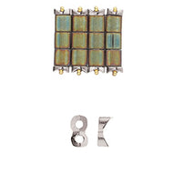 Tila Side Bead 'Tourkou' Antique Silver Plated Qty: 1