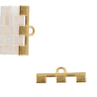 Tila Bead Ending 'Soros III' Rose Gold Plated Qty: 1