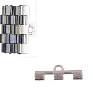 Tila Bead Ending 'Soros III' Antique Silver Plated Qty: 1