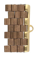 Tila Bead Ending 'Soros iv' 24K Gold Plated Qty: 1