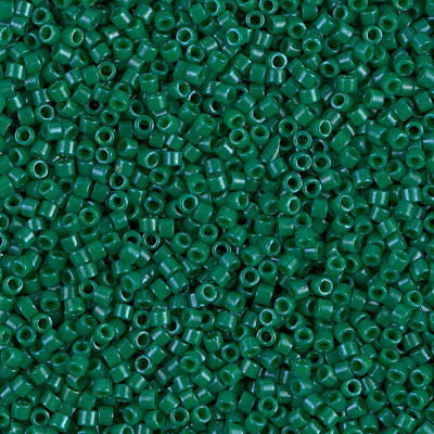 Miyuki Delica 11/0 0656 (DB) Jade Green Opaque (Dyed) Qty:5g Tube