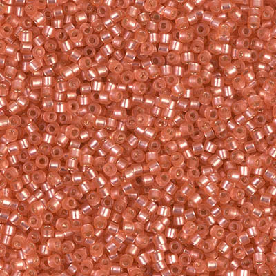 Miyuki Delica 11/0 0684 (DB) Medium Rose Semi Matte Silver Lined (Dyed) Qty:5g Tube