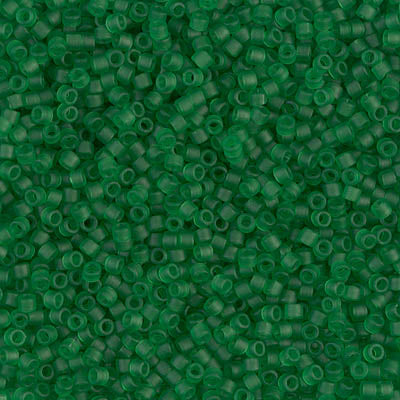 Miyuki Delica 11/0 0746 (DB) Green Transparent Matte Qty:5g Tube