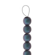 Czech Druk Rounds 3mm Polychrome Denim Blue Qty: 50