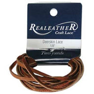 Deerskin Lace 1/8 inches  Saddletan Qty:2 Yards