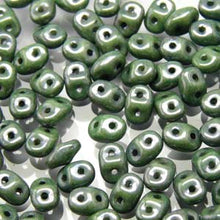 Load image into Gallery viewer, Czech Miniduo Beads 2x4mm Chalk Green Luster Qty:10 grams
