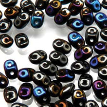 Load image into Gallery viewer, Czech Miniduo Beads 2x4mm Jet Azuro Qty:10 grams
