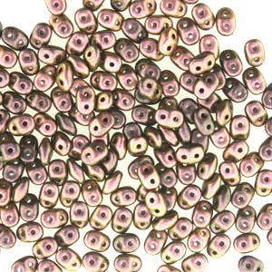 Czech Superduo Beads 2.5x5mm Polychrome Copper Ombre Qty: 10g