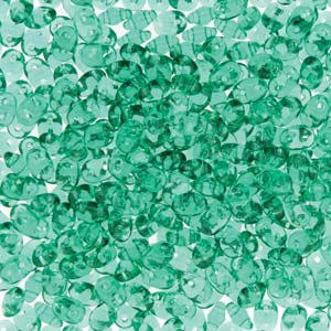 Czech Superduo Beads 2.5x5mm Emerald Qty: 10g