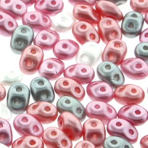 Czech Superduo Mix 2.5x5mm Pretty In Pink Qty: 10g
