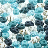 Czech Superduo Mix 2.5x5mm Caribbean Seas Qty: 10g