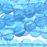 Czech Druk Rounds 6mm Aqua Qty:50