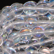 Czech Druk Rounds 6mm Crystal AB Qty:50