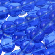 Czech Druk Rounds 8mm Sapphire Qty:50