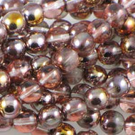 Czech Druk Rounds 8mm Crystal Gold Qty:50