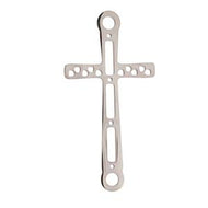 Centerline Cross Pendant/Connector Rhodium Plated Qty:1 *D*