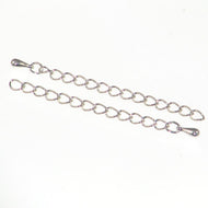Silver Plated Extender Chain 2 inches Qty:5