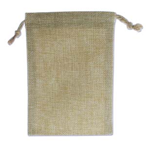 1 Burlap Drawstring Pouch 2.75x3in
