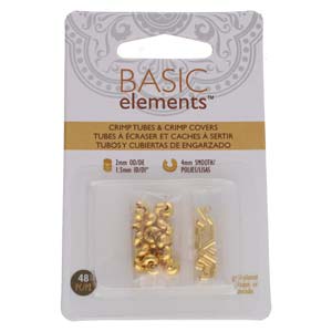 Gold Plated Crimps 2mm & Crimp Covers 4mm Qty:24 each – The Beading Room