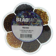 Preciosa Flower Box Czech Seed Bead & Bugle Mix Assorted Topaz