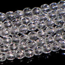 Load image into Gallery viewer, Czech Faceted Fire Polished Rounds 4mm Crystal Qty:50
