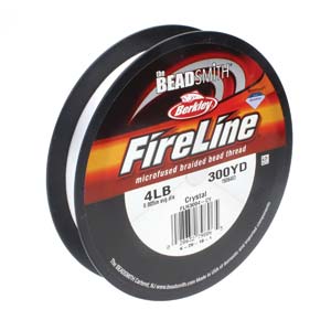 Fireline Braided Bead Thread .005in 4lb Crystal Clear Qty:300 Yds