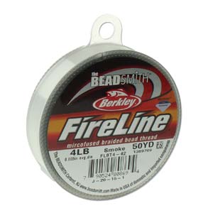 Fireline Braided Bead Thread .005in 4lb Smoke Qty:50 Yds
