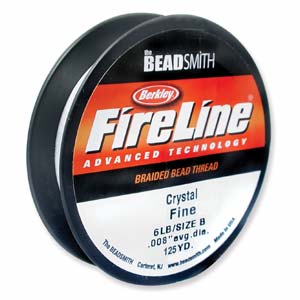 Fireline Braided Bead Thread .006in 6lb Crystal Clear Qty:125 Yds