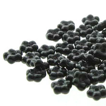 Load image into Gallery viewer, Czech Forget-Me-Not Flowers 5mm Opaque Black Qty: 50
