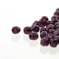 Czech Faceted Fire Polished Rounds 2mm (True 2) Pastel Bordeaux Qty:100