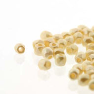 Czech Faceted Fire Polished Rounds 2mm (True 2) Pastel Cream Qty:100