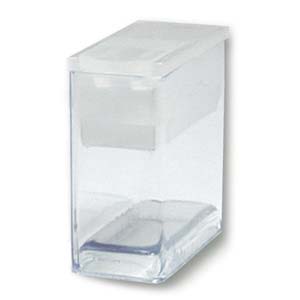 20 Flip Top Rectangular Plastic Boxes Small 7/16x1x1