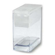 20 Flip Top Rectangular Plastic Boxes Small 7/16x1x1