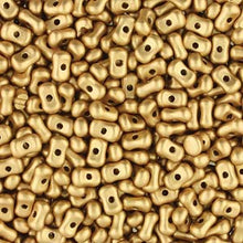 Load image into Gallery viewer, Czech Farfalle Beads 3.2x6.5mm Pale Gold Qty:10 grams
