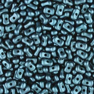 Czech Farfalle Beads 3.2x6.5mm Pastel Petrol Qty:10 grams