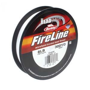 Fireline Braided Bead Thread .007in 8lb Crystal Clear Qty:300 Yds